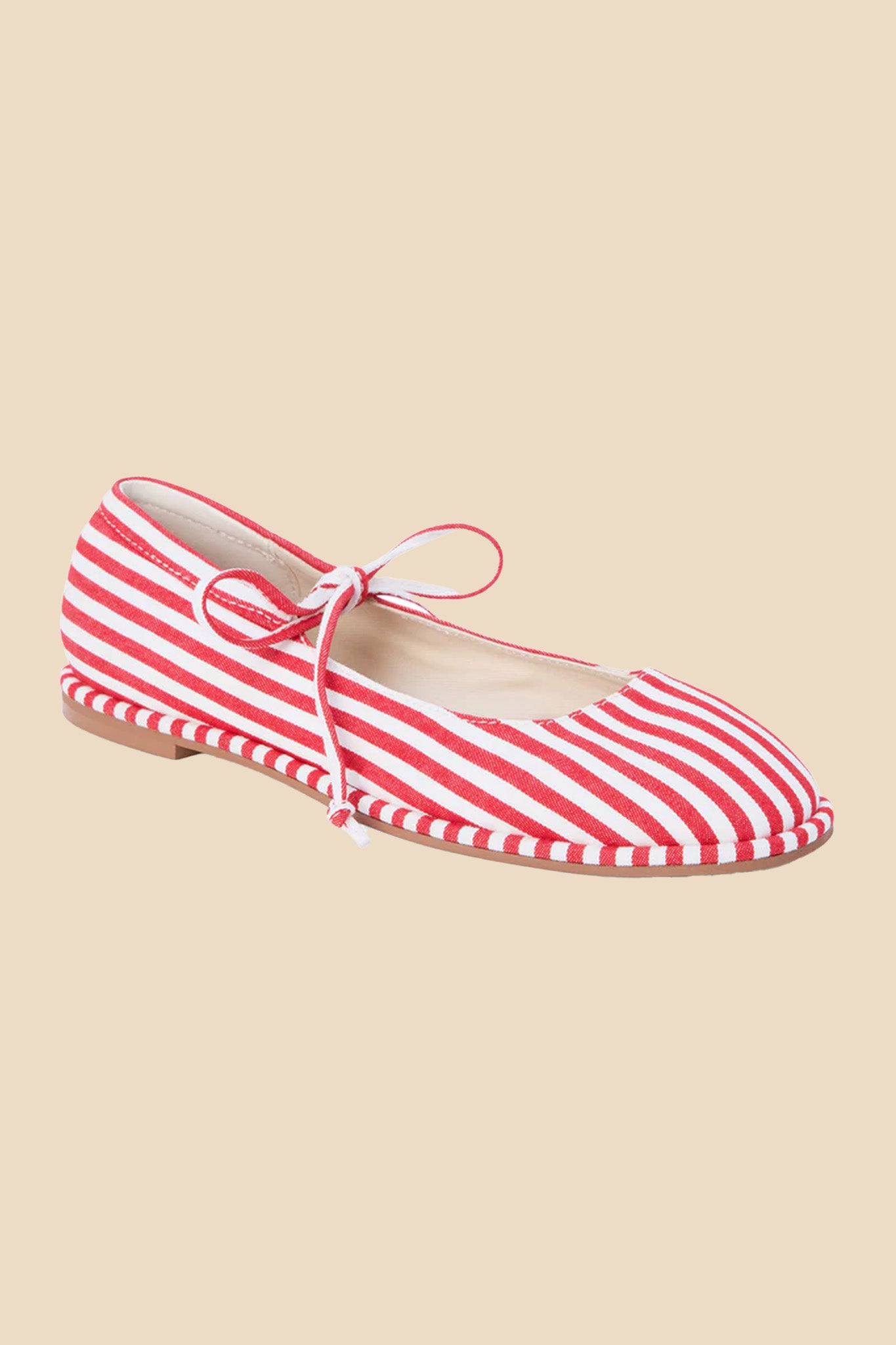 Coconuts by Matisse Gerry Ballet Flat (Red Stripe)