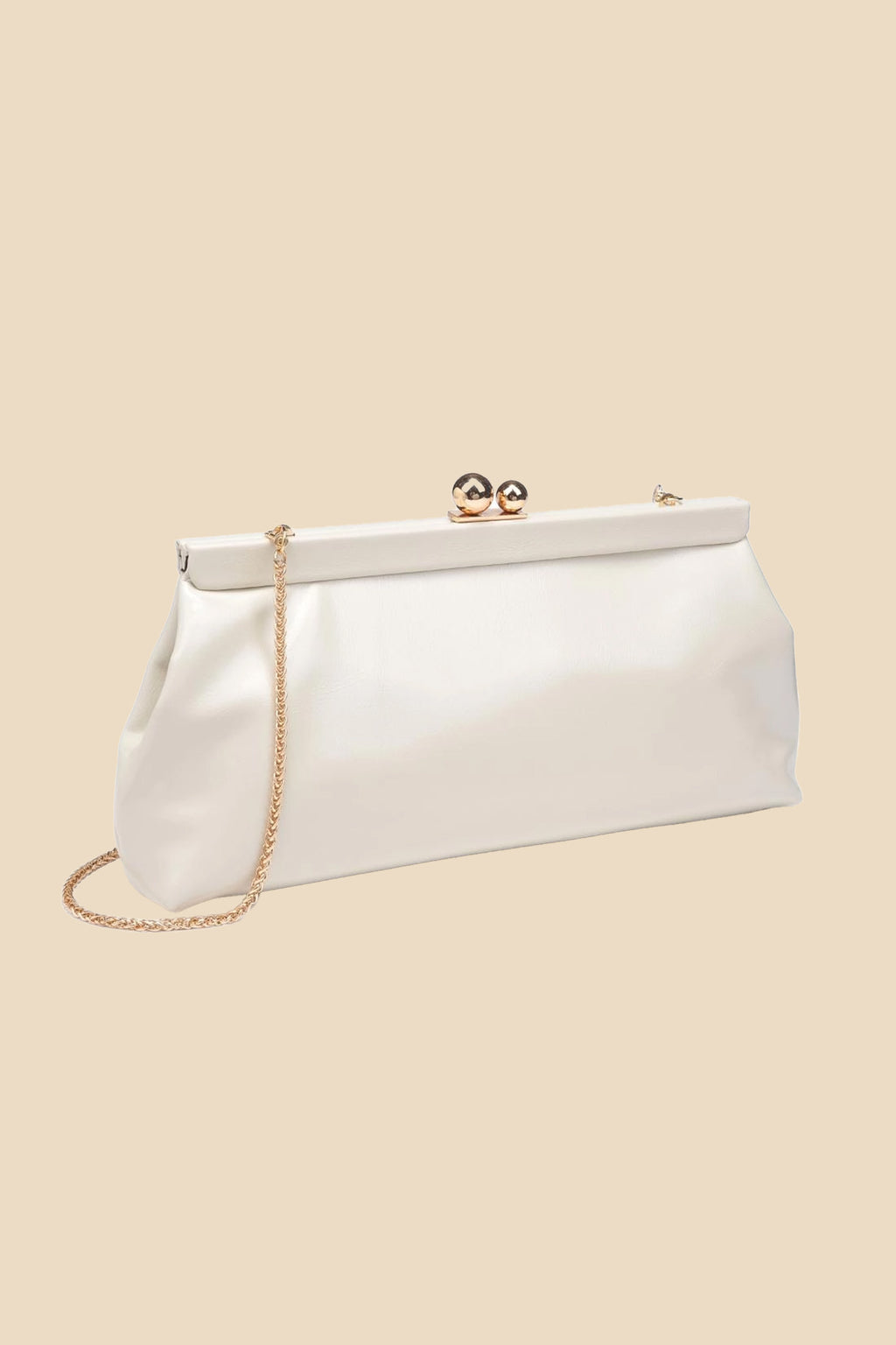 Joplin Kisslock Patent Faux Leather Clutch (Three Colors)