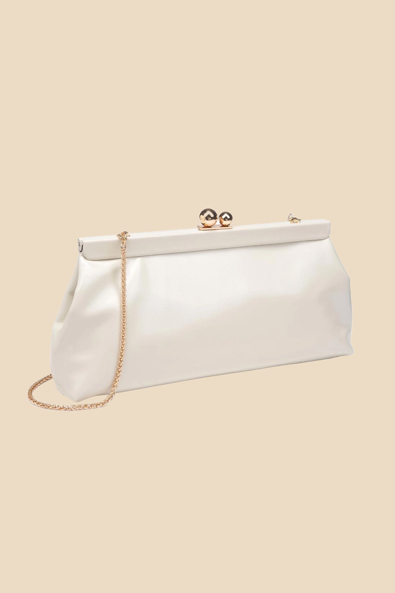 Joplin Kisslock Patent Faux Leather Clutch (Three Colors)