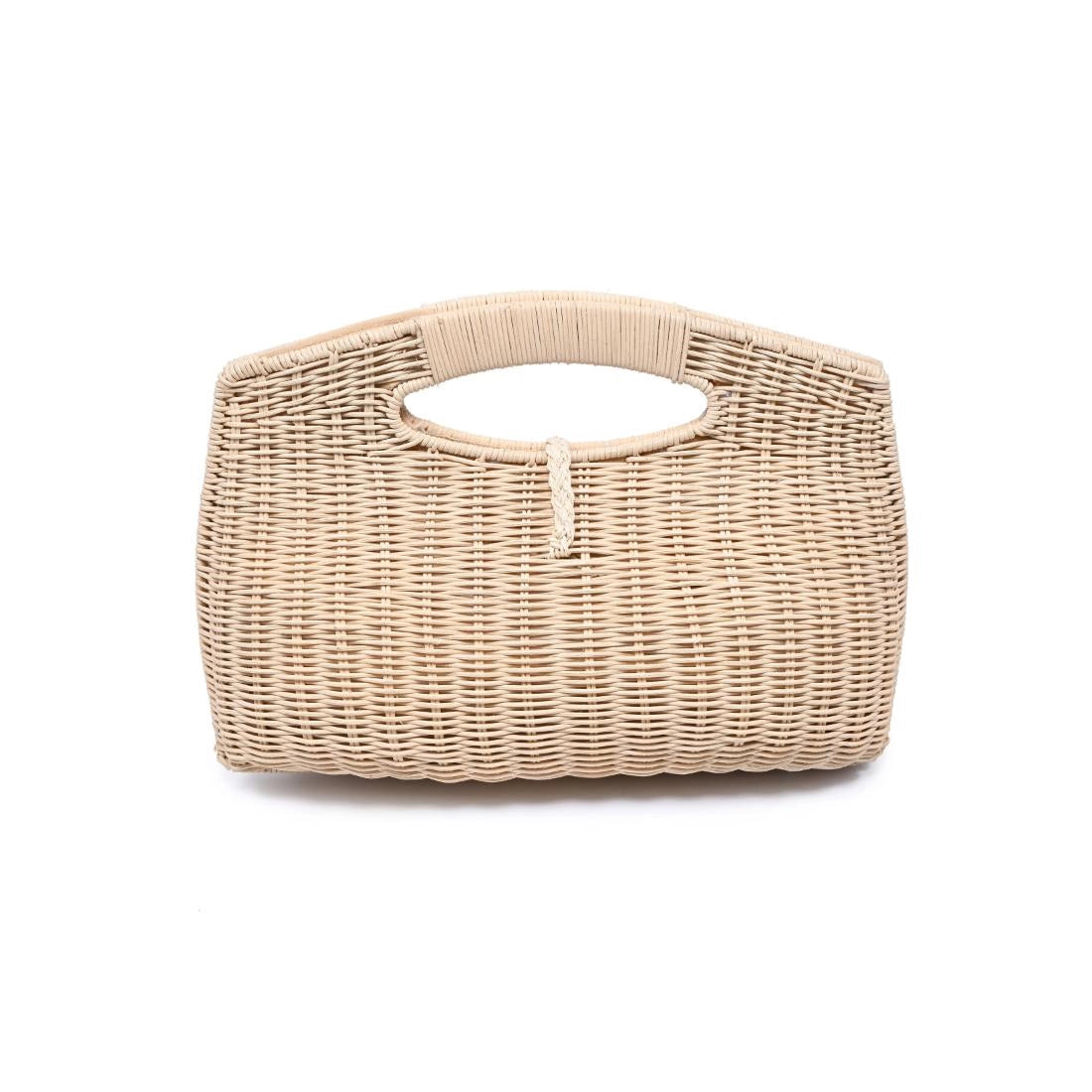Riley Natural Straw Hard Clasp Clutch