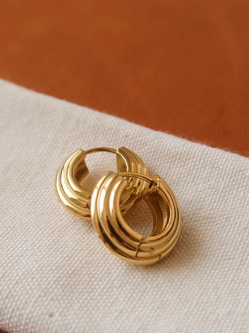 Flânerie Juliette 18K Gold Chunky Hoop Earrings