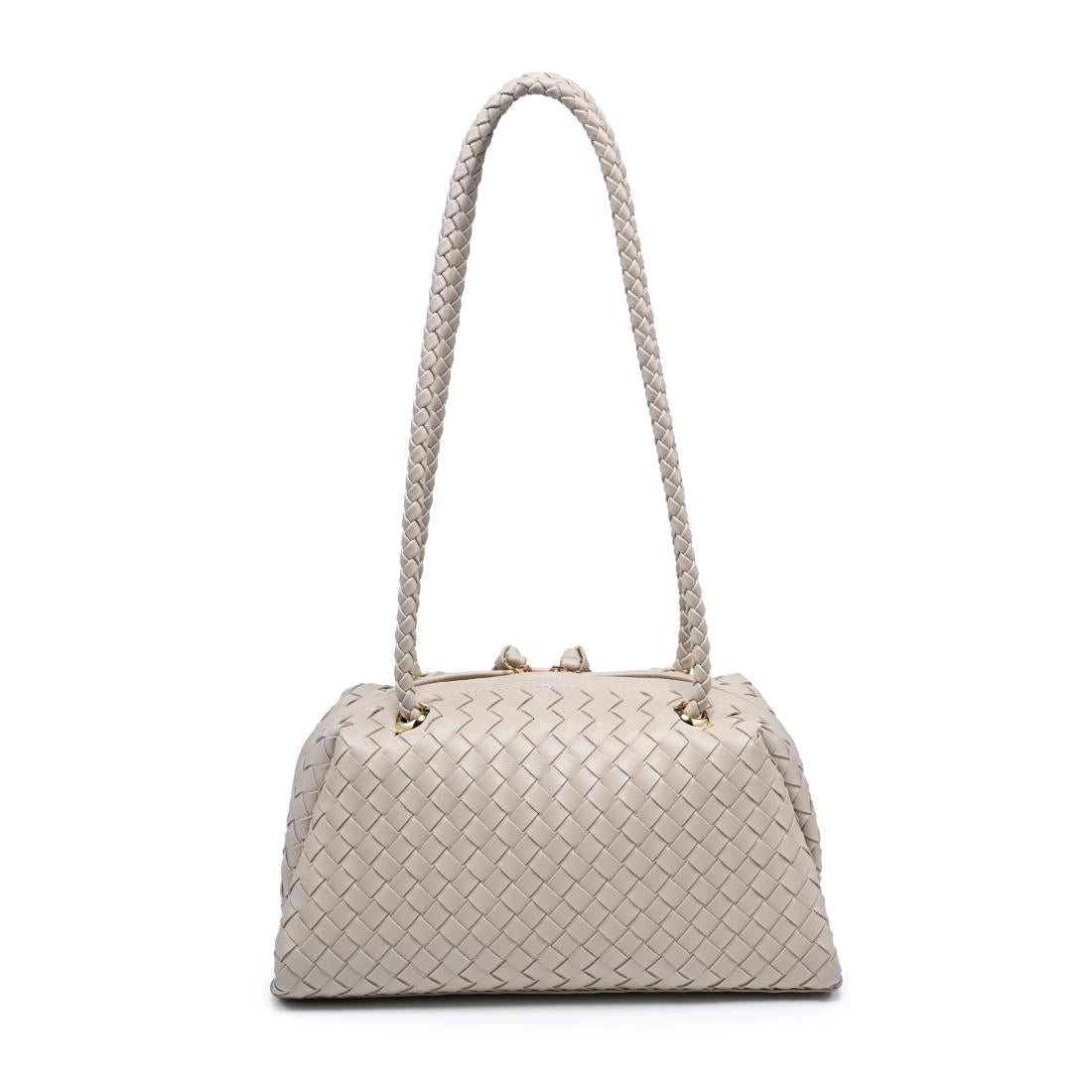 Chloe Vegan Leather Woven Shoulder Bag