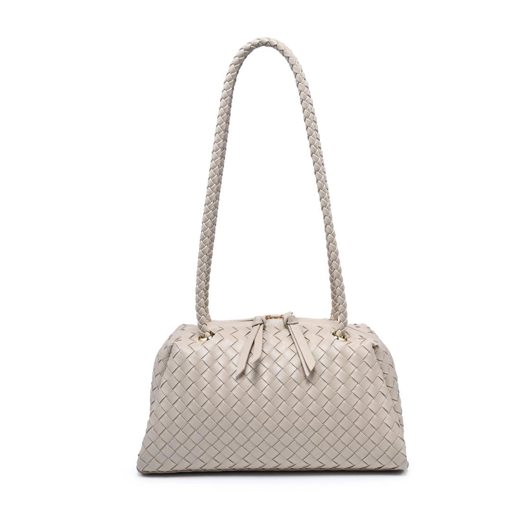 Chloe Vegan Leather Woven Shoulder Bag