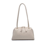 Chloe Vegan Leather Woven Shoulder Bag