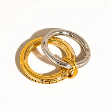 Bayard 18K Gold Non-Tarnish Multi Stack Cz Band Ring