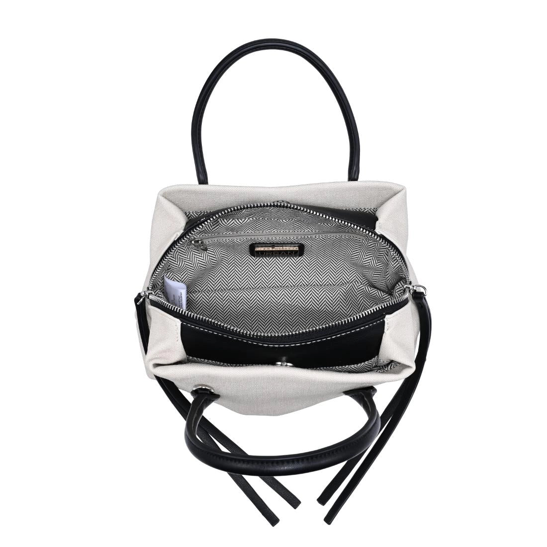 Logan Ivory Woven Top Handle Crossbody Bag