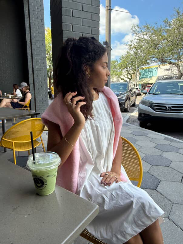 Miou Muse Rachel White Pintuck Tank Mini Dress