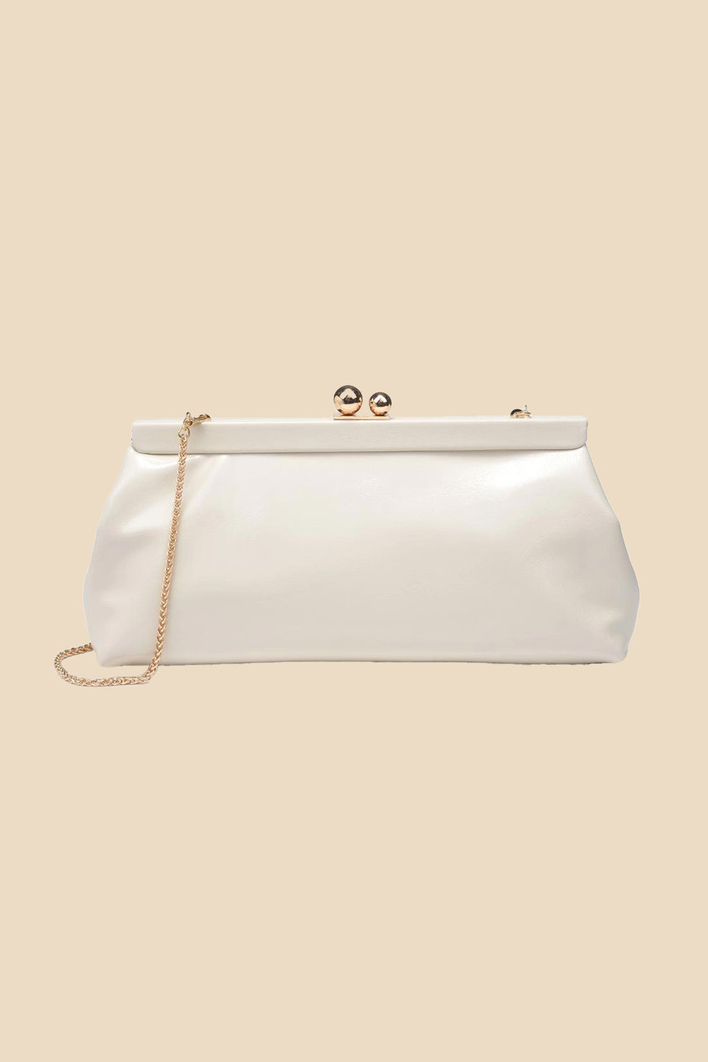 Joplin Kisslock Patent Faux Leather Clutch (Three Colors)