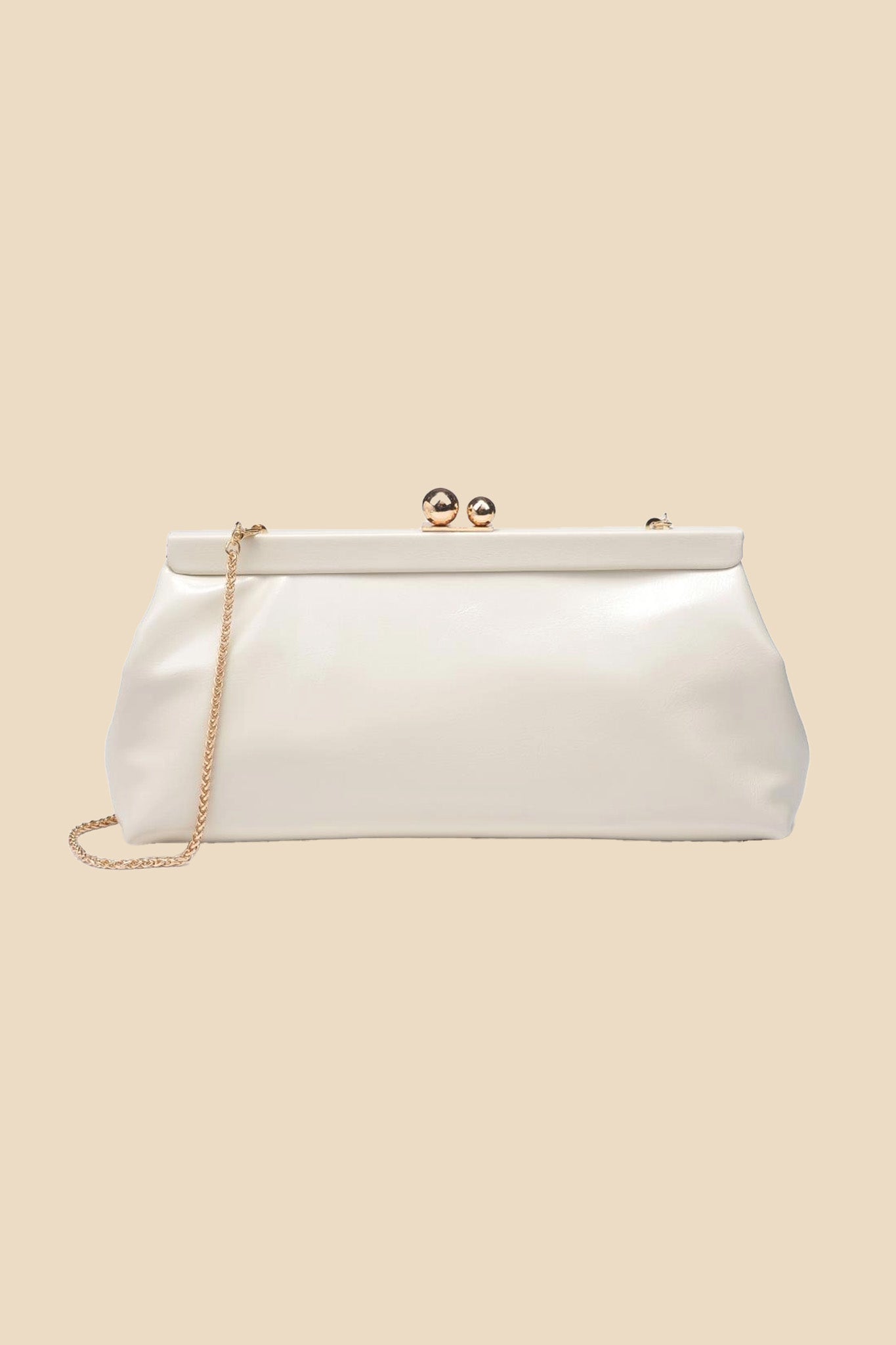 Joplin Kisslock Patent Faux Leather Clutch (Three Colors)