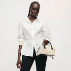 Logan Ivory Woven Top Handle Crossbody Bag