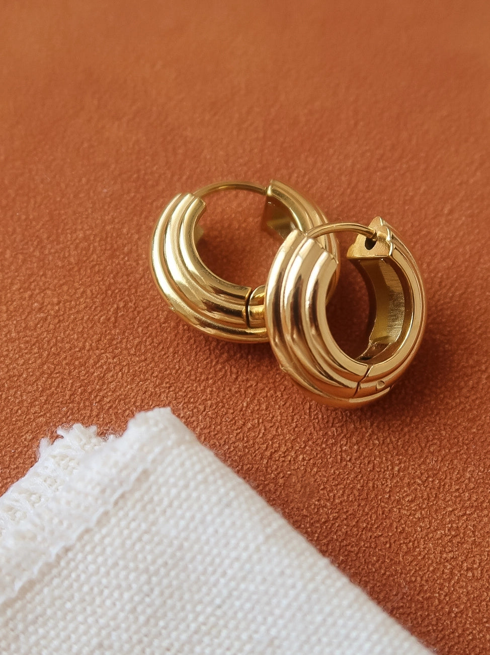 Flânerie Juliette 18K Gold Chunky Hoop Earrings