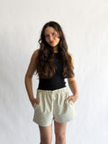 Things Between Noah Cream and Black Polka Dot Cotton Shorts
