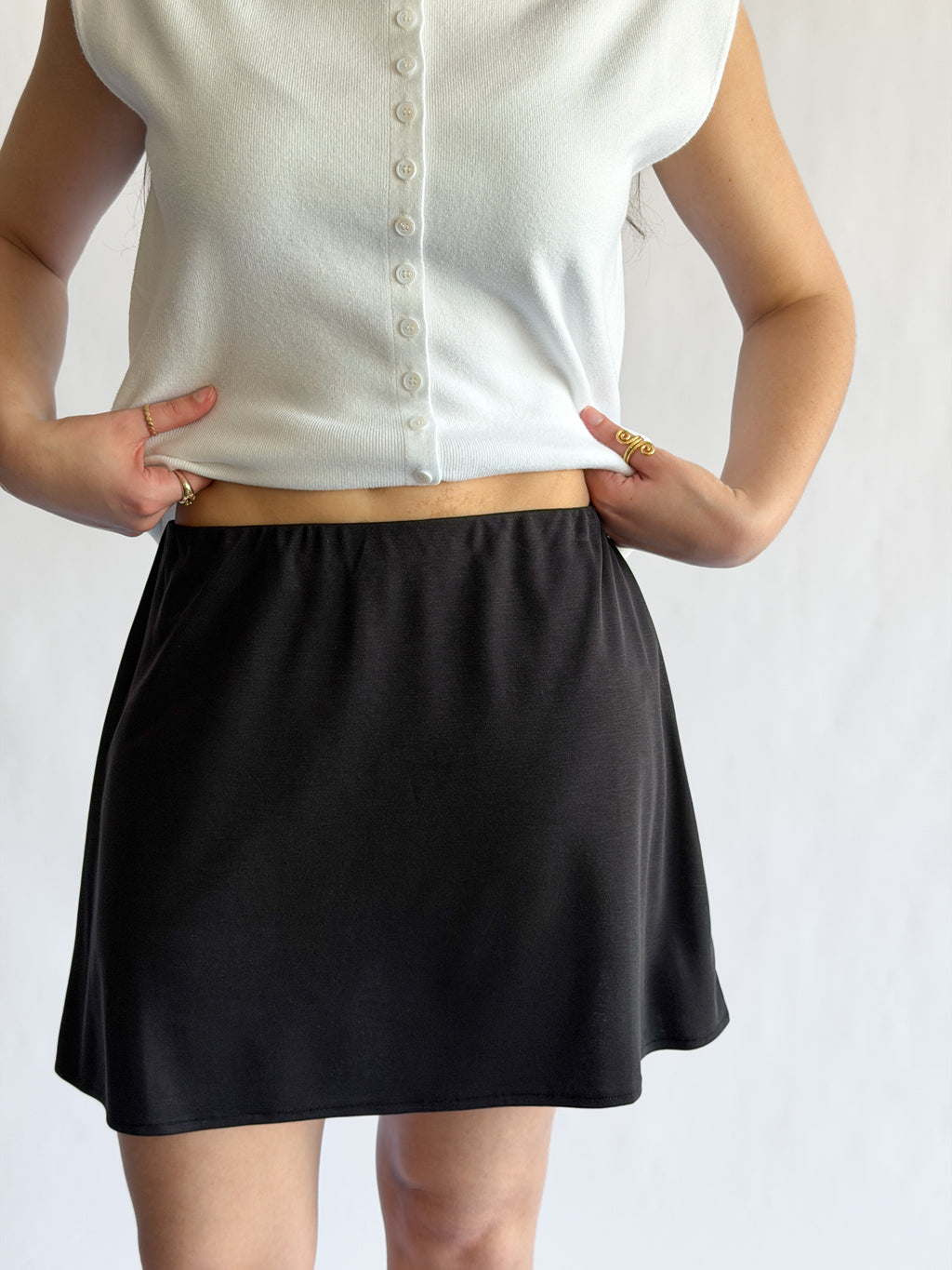 Things Between Nolan Stretch Mini Skirt (Black)
