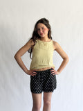Things Between Jayce Black Polka Dot Lace Trim Satin Shorts