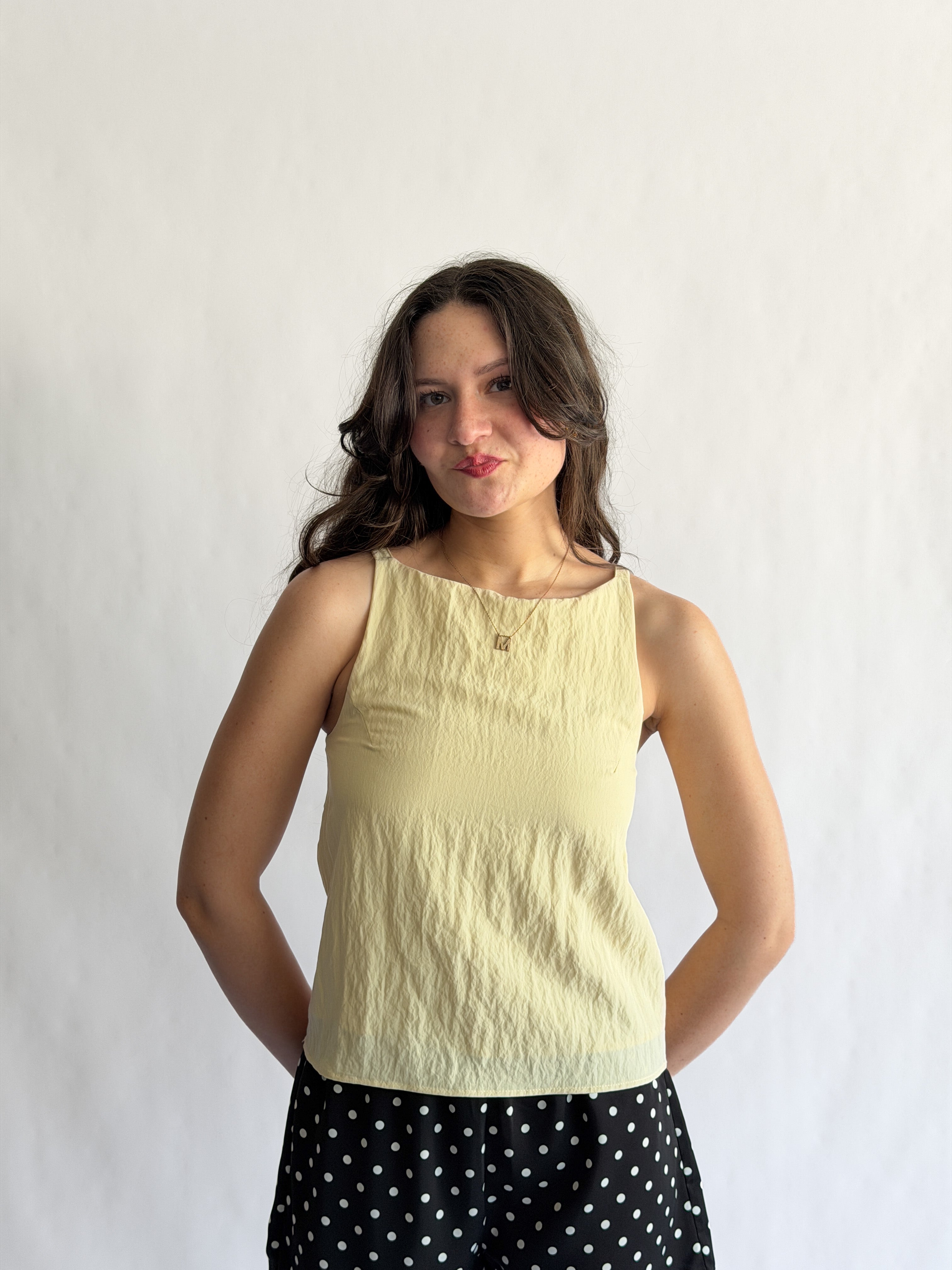 Natalie Butter Yellow Soft Tank Top