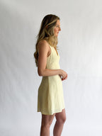 Margot Spring Seersucker Tank Mini Dress (Yellow)