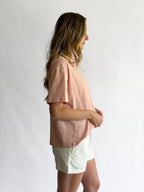 Bailey Rose Maria White and Denim Boxer Shorts