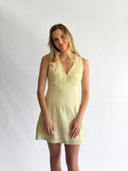 Margot Spring Seersucker Tank Mini Dress (Yellow)