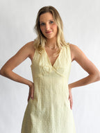 Margot Spring Seersucker Tank Mini Dress (Yellow)
