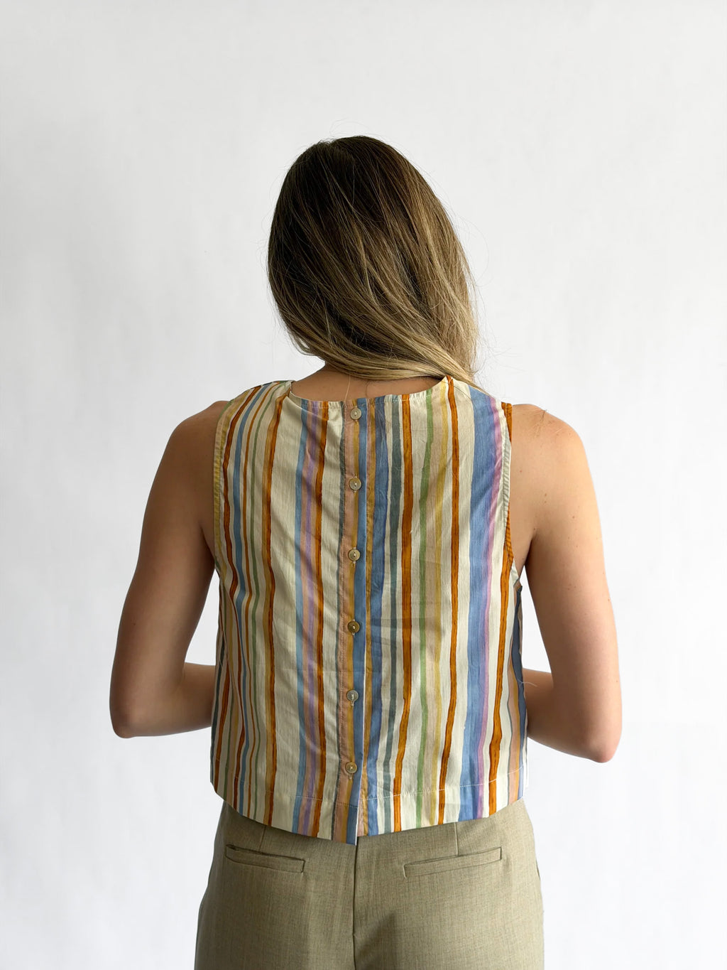PINCH Kali Multi-Stripe Relaxed Tank Top