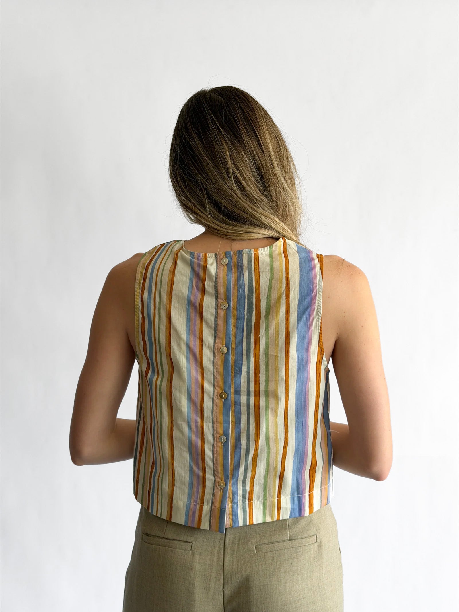 PINCH Kali Multi-Stripe Relaxed Tank Top
