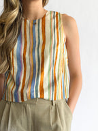 PINCH Kali Multi-Stripe Relaxed Tank Top