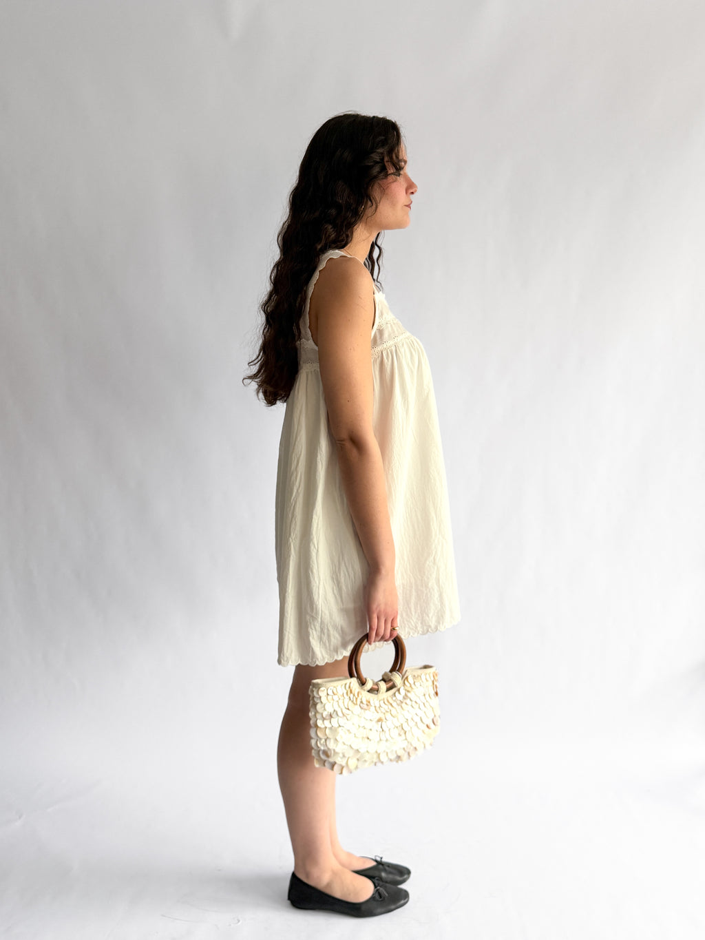 Things Between Lennon White Eyelet Tunic Mini Dress