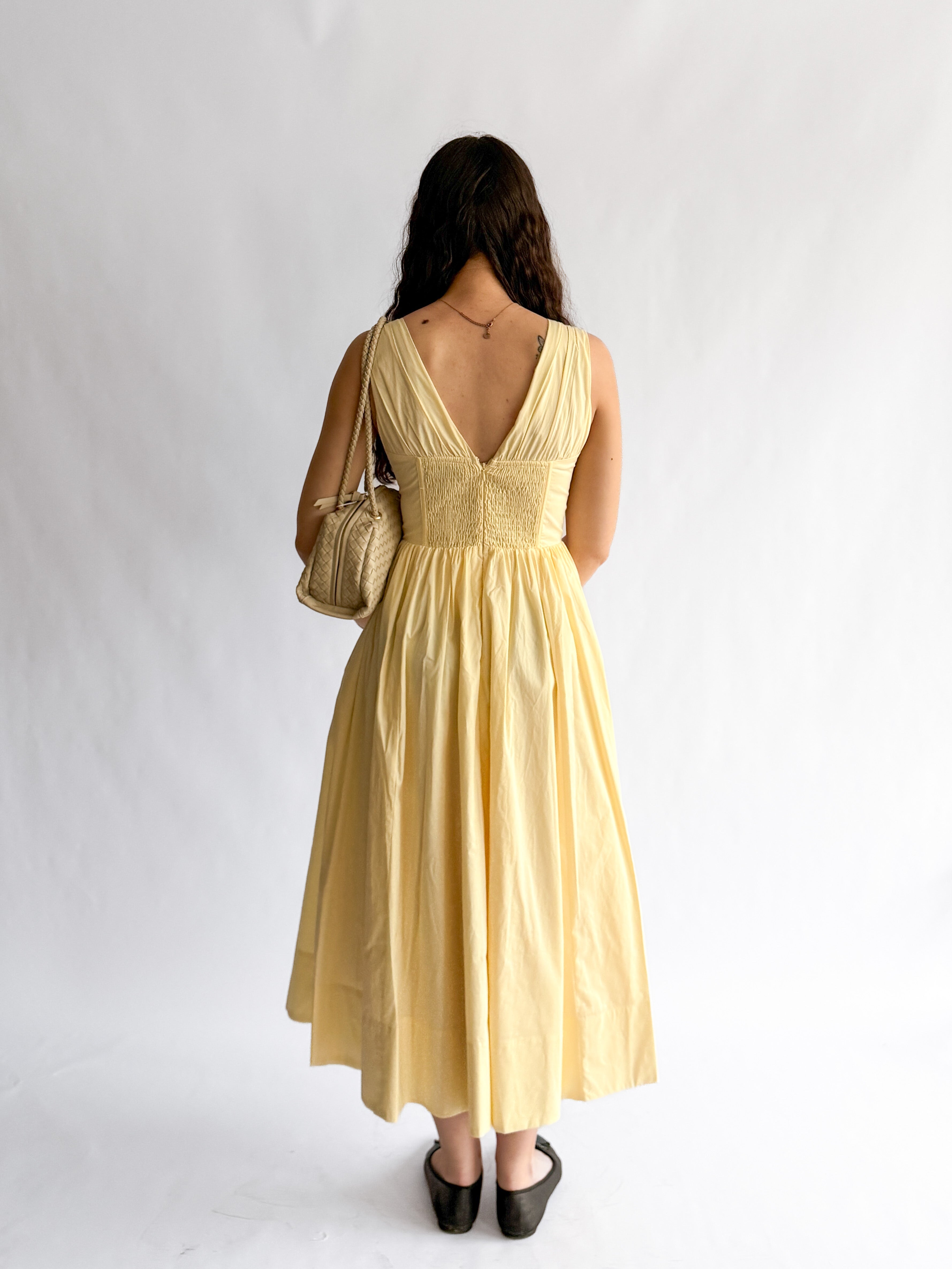 Sofie the Label Lauren Butter Yellow Boned Tank Midi Dress – Momni Boutique
