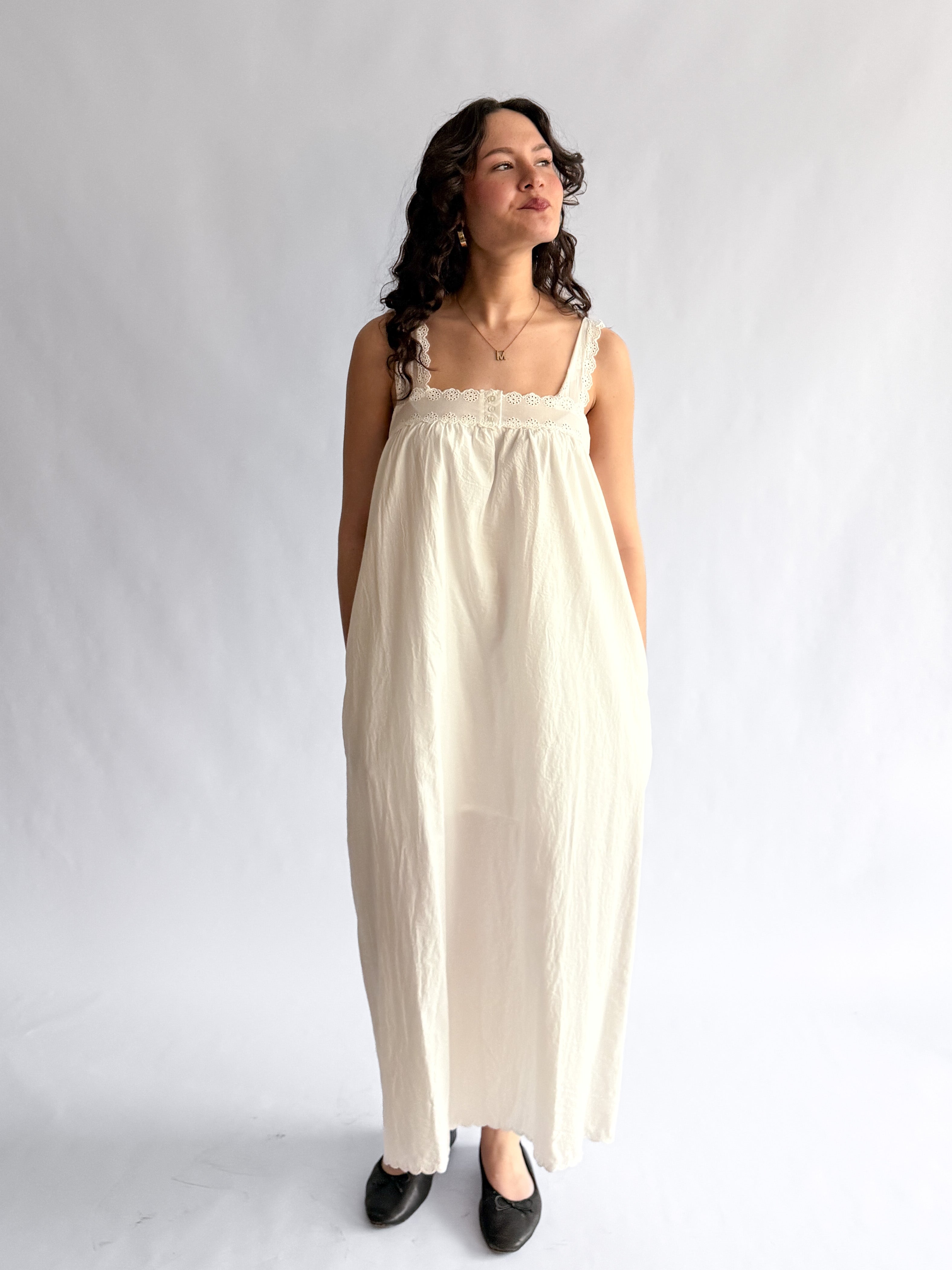 lennon maxi dress Things Between Lennon White Eyelet Tunic Maxi Dress