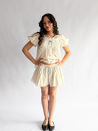 Sofie the Label Lana White Cotton Lace Shorts