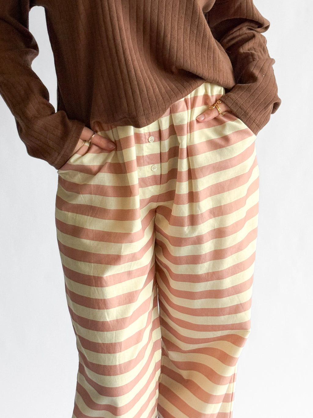 Sofie the Label Leslie Pink Stripe PJ Pants