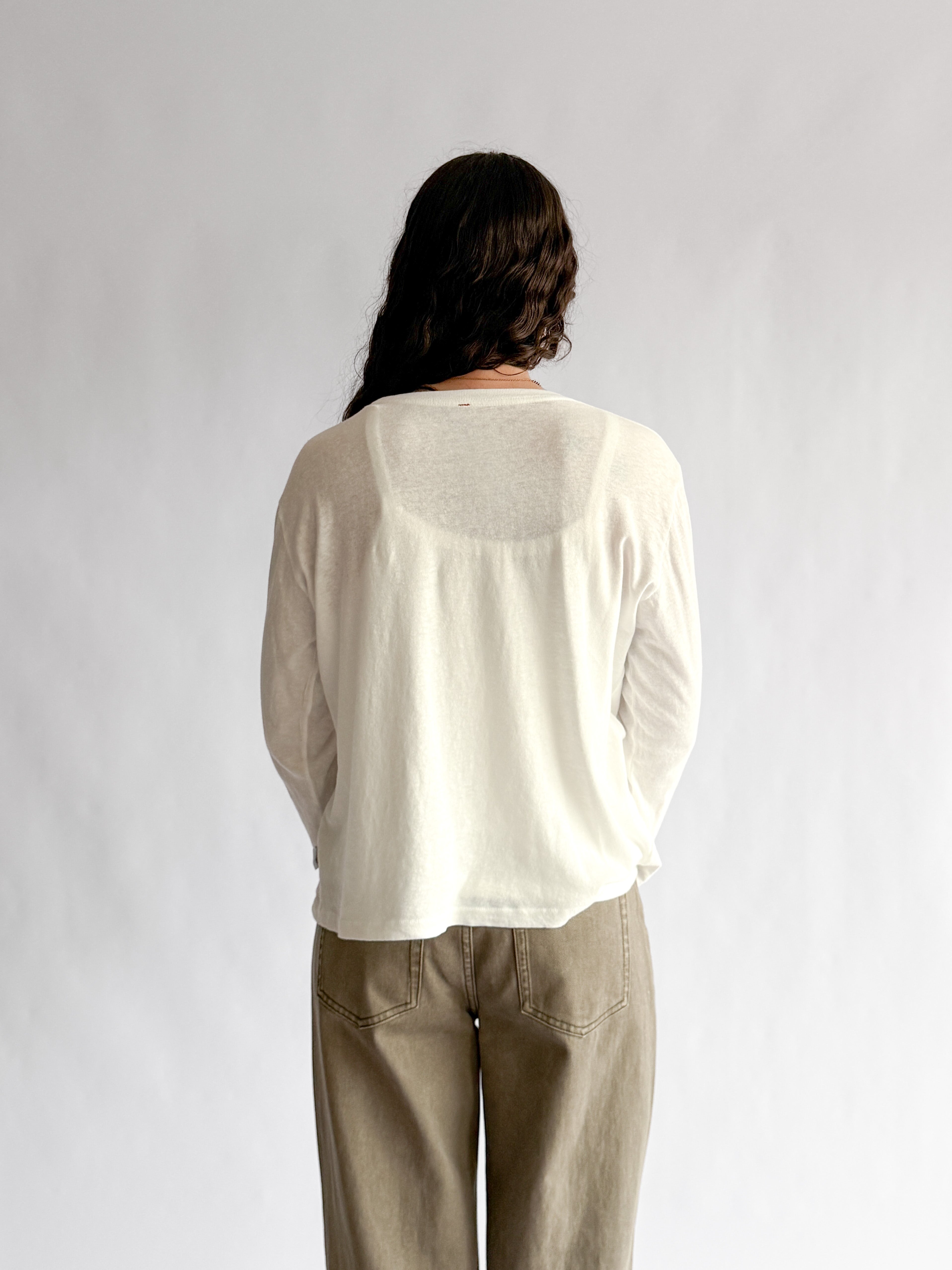 Le Bon Shoppe Foundation Long Sleeve Tee (Vintage White)
