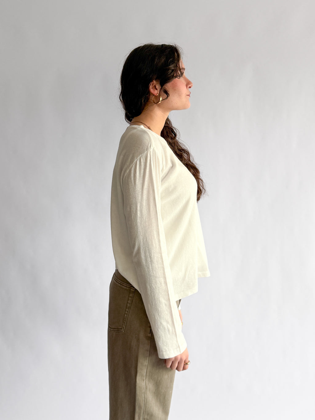 Le Bon Shoppe Foundation Long Sleeve Tee (Vintage White)