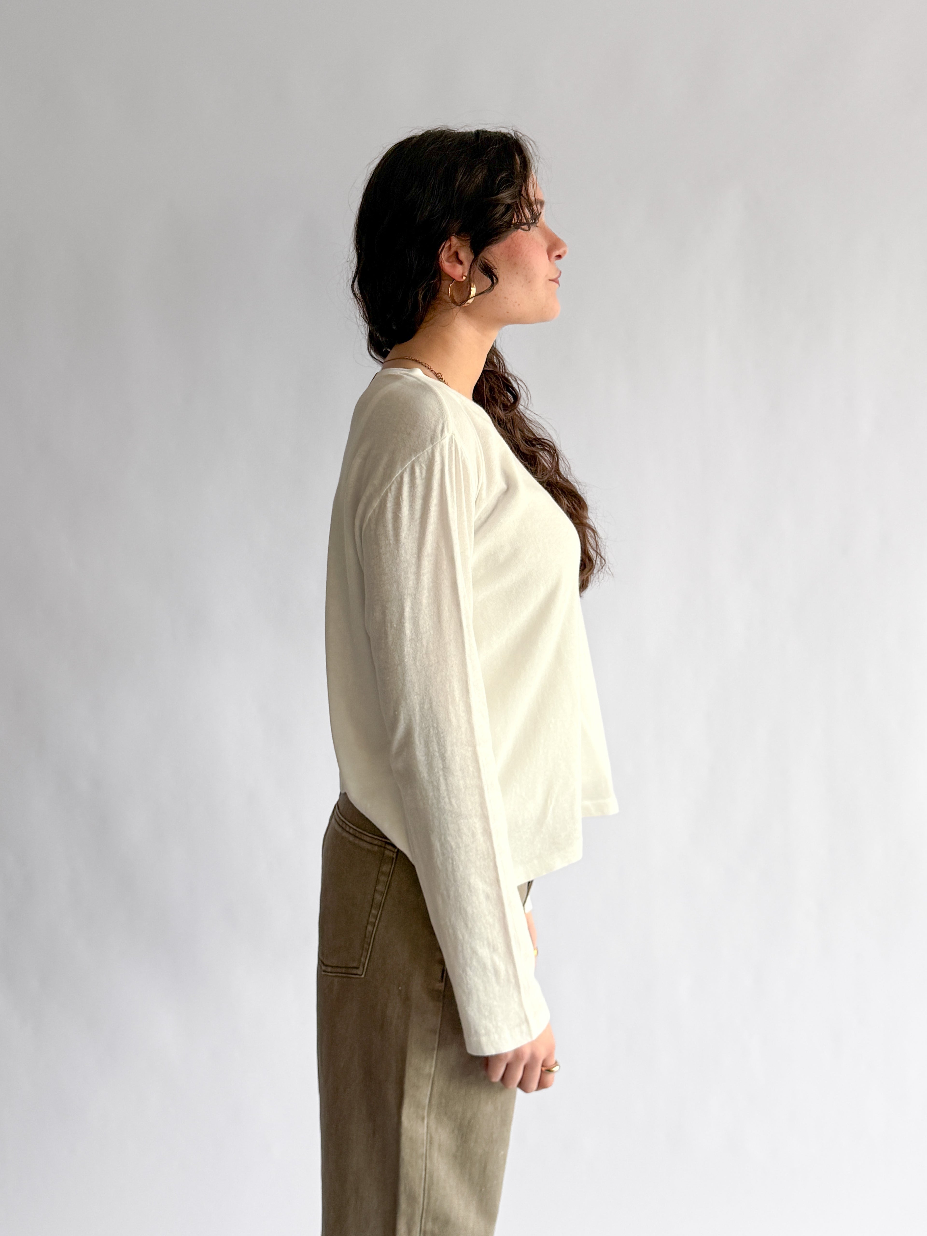 Le Bon Shoppe Foundation Long Sleeve Tee (Vintage White)
