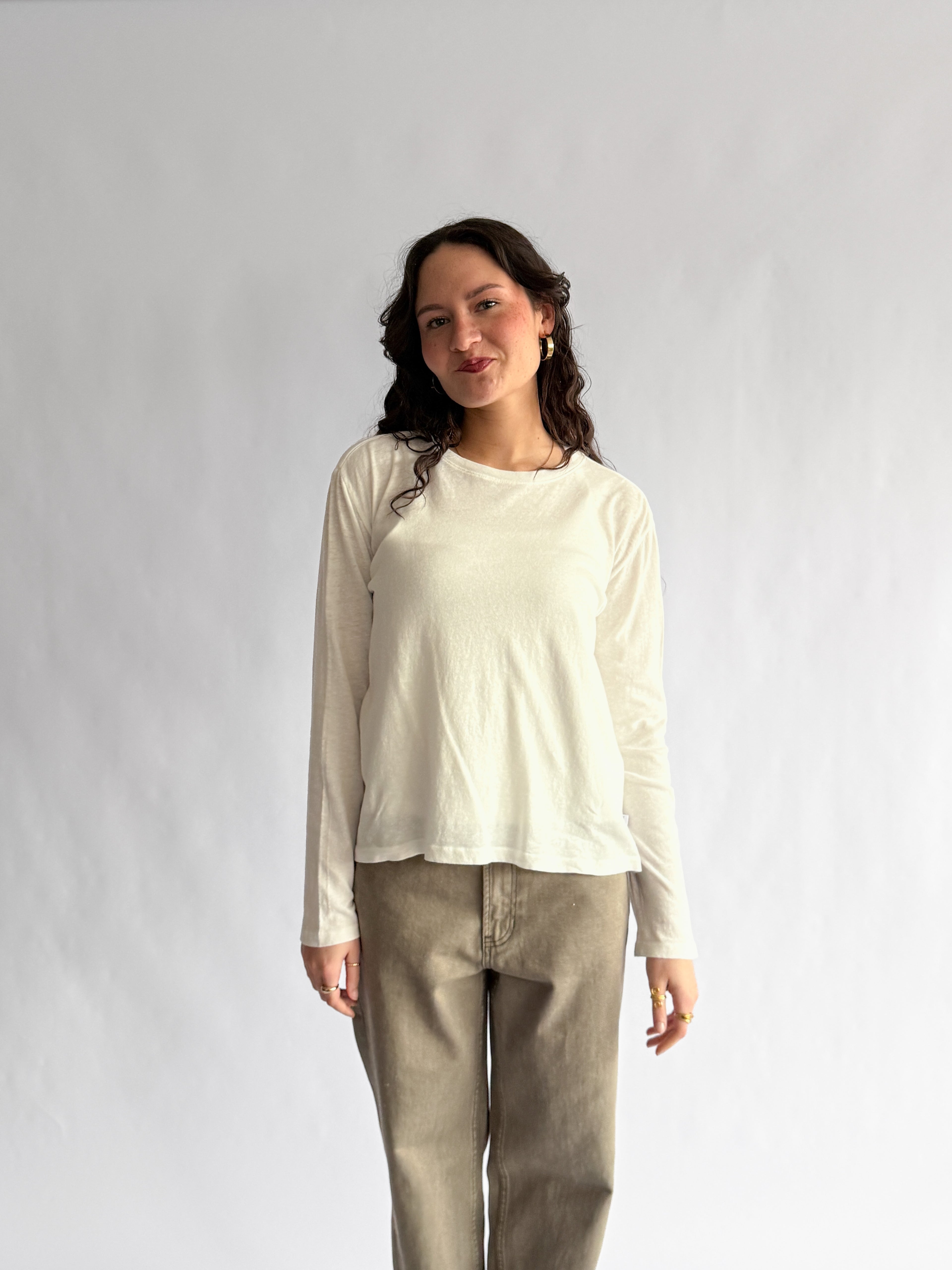 Le Bon Shoppe Foundation Long Sleeve Tee (Vintage White)