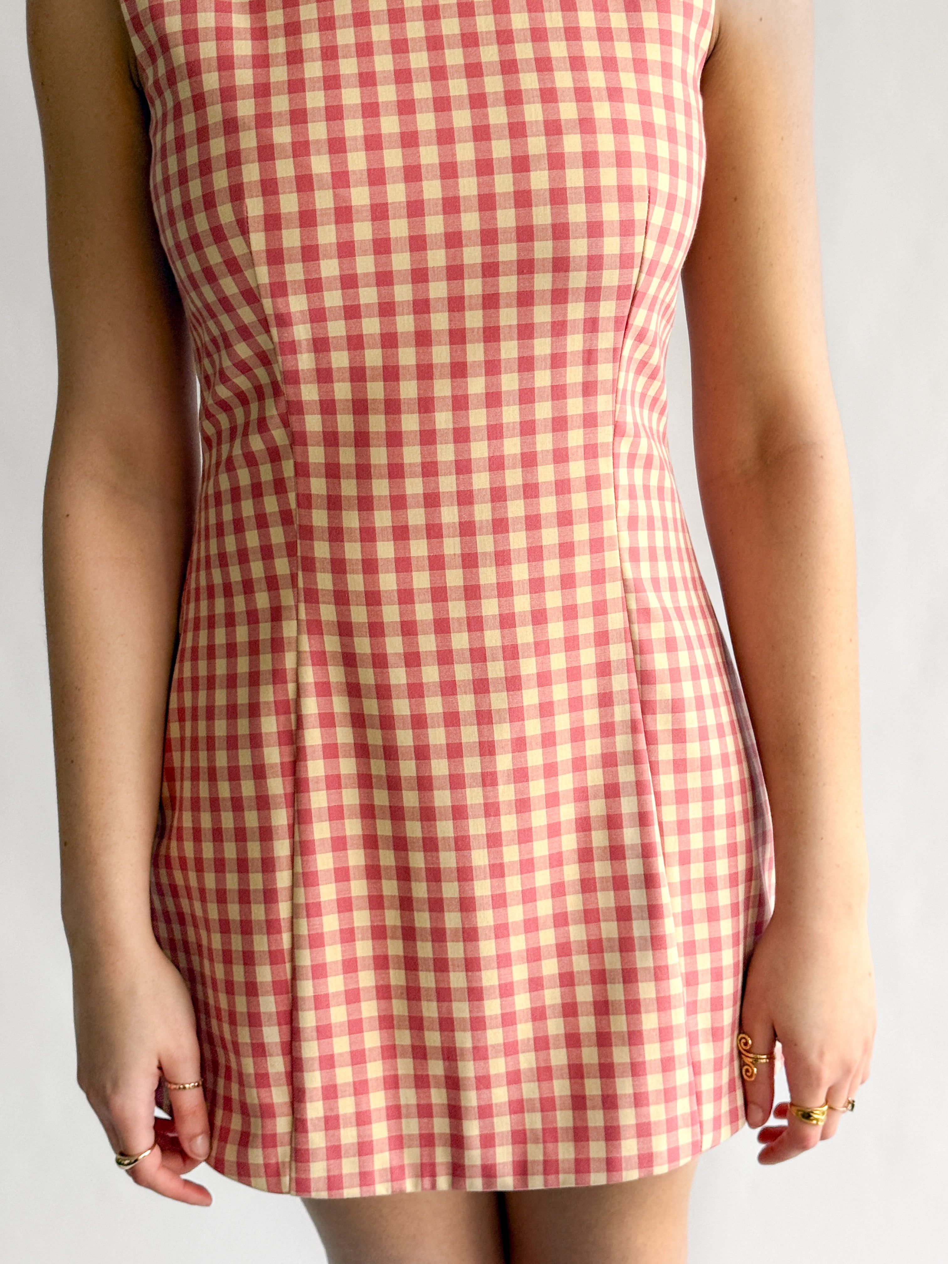 Sofie the Label Lilah Pink Gingham Tank Mini Dress – Momni Boutique