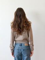 Colby Brown Stripe Colorblock Long Sleeve Cardigan Top