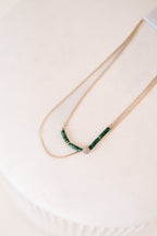 Marbled Statement Layered Necklace (Two Colors)