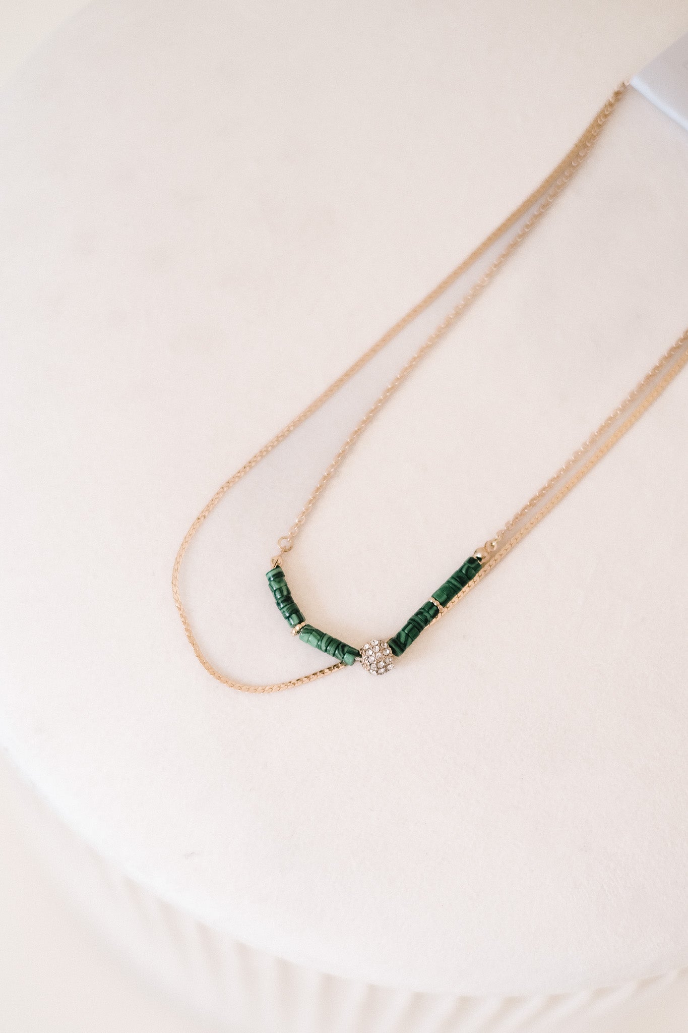 Marbled Statement Layered Necklace (Two Colors)