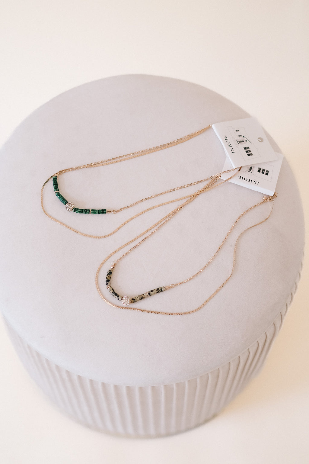 Marbled Statement Layered Necklace (Two Colors)