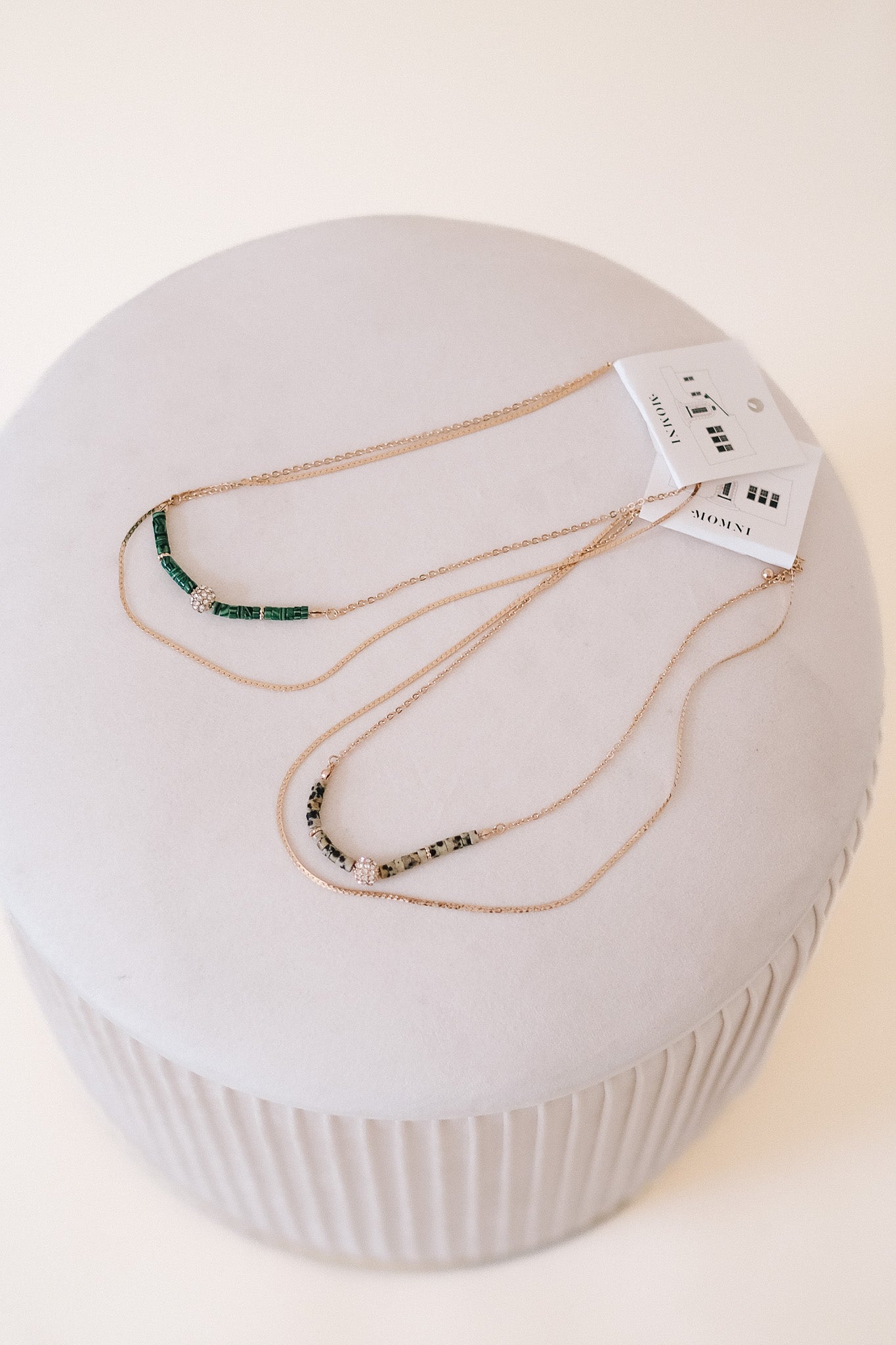 Marbled Statement Layered Necklace (Two Colors)