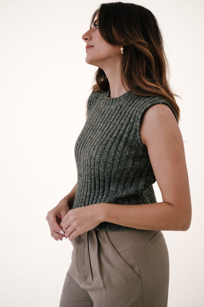 Greylin Yale Melange Sweater Knit Top