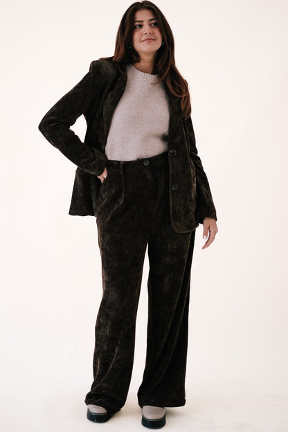 Current Air Paulina Brown Corduroy Wide Leg Pants