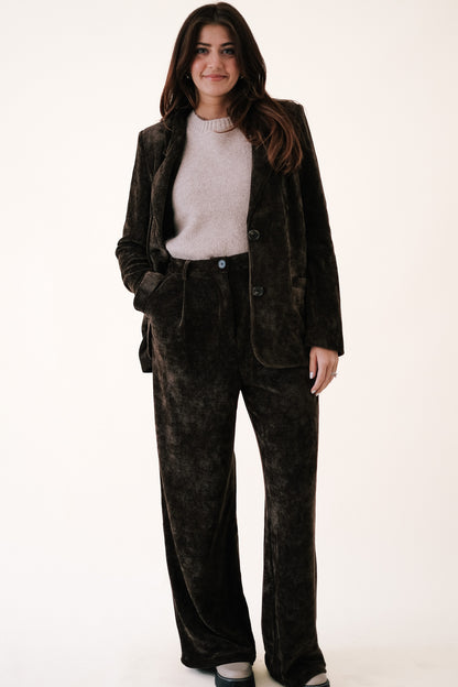 Current Air Paulina Brown Corduroy Wide Leg Pants