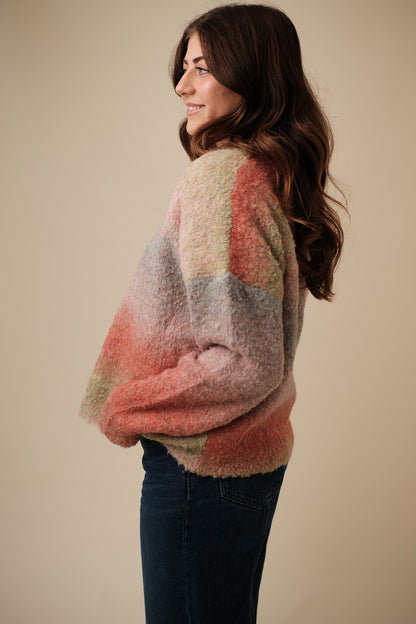 PINCH Cameron Pink Blend Bouclé Pullover Sweater