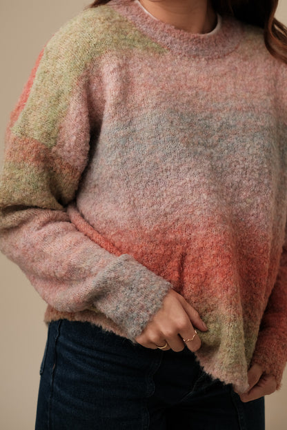 PINCH Cameron Pink Blend Bouclé Pullover Sweater