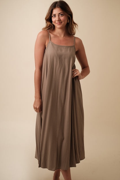 Molly Bracken Kailani Cotton Sleeveless Midi Dress (Sage)