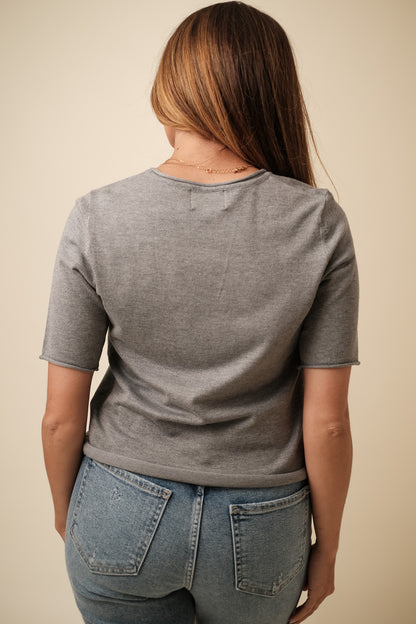 Things Between Nora Grey Pullover Knit Top