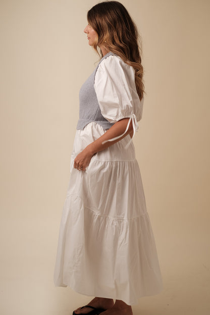 Sofie the Label Valencia Mixed Knit Tiered Maxi Dress