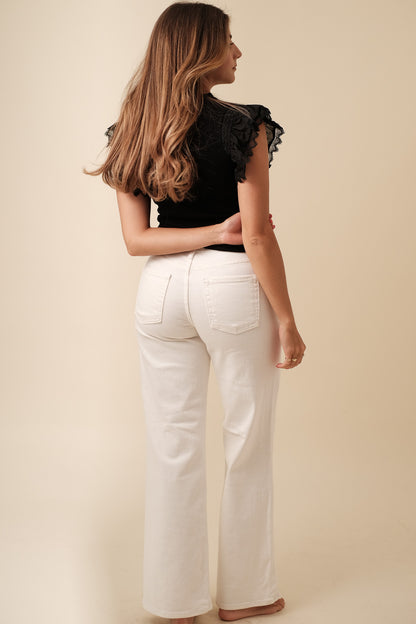 Just Black Denim White Slim Palazzo Denim (SZ.26)